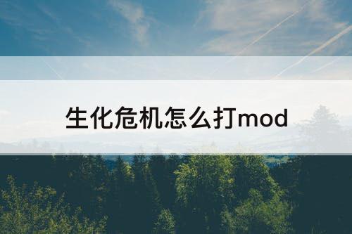 生化危机怎么打mod