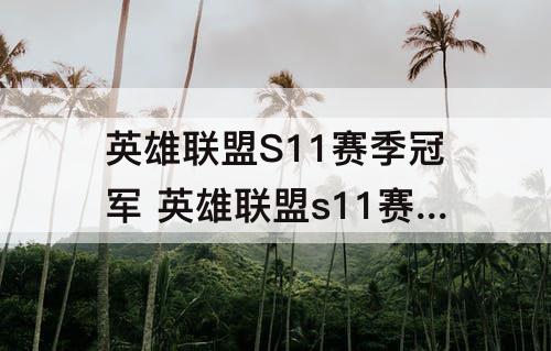 英雄联盟S11赛季冠军 英雄联盟s11赛季冠军皮肤