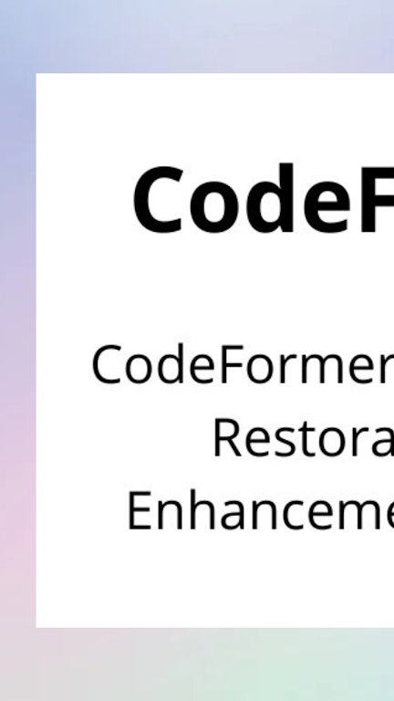 codeformer安卓中文最新版本