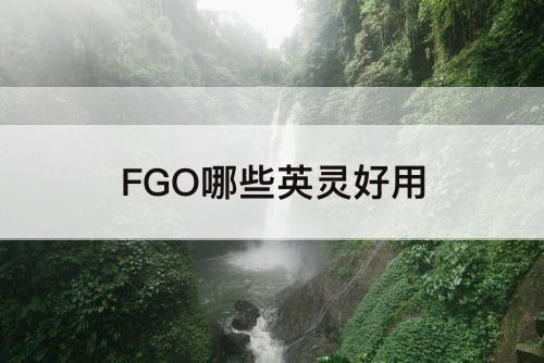 FGO哪些英灵好用