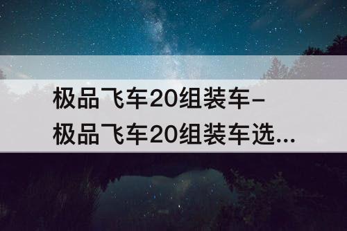 极品飞车20组装车-极品飞车20组装车选择