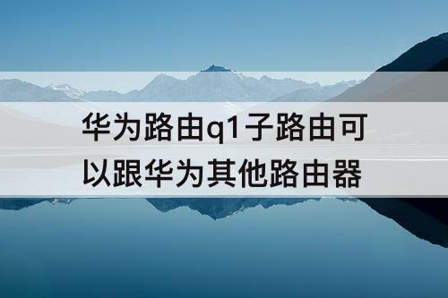 华为路由q1子路由可以跟华为其他路由器