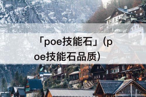 「poe技能石」(poe技能石品质)