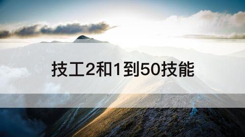 技工2和1到50技能