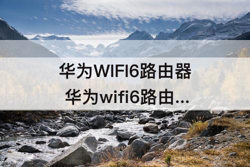 华为WIFI6路由器 华为wifi6路由器是双频吗