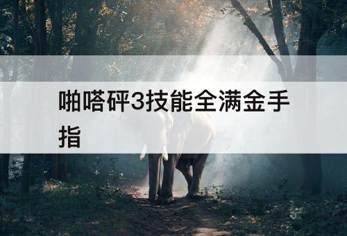 啪嗒砰3技能全满金手指