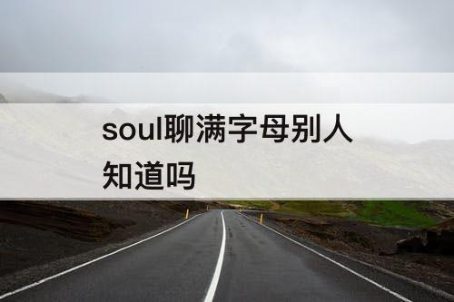 soul聊满字母别人知道吗